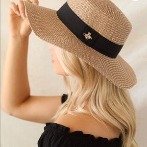 Lulus tan sequin brim hat